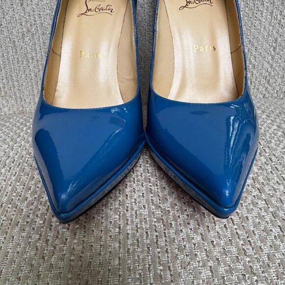 Christian Louboutin Women EU 39 US 8.5 size Blue Shoes Heels Pumps - Picture 10 of 16